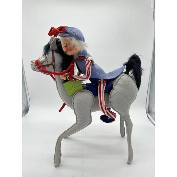 Annalee Dolls 70’s Vintage 18” Yankee Doodle Dandy On 18” Horse Sold As Is TAG - Picture 1 of 7